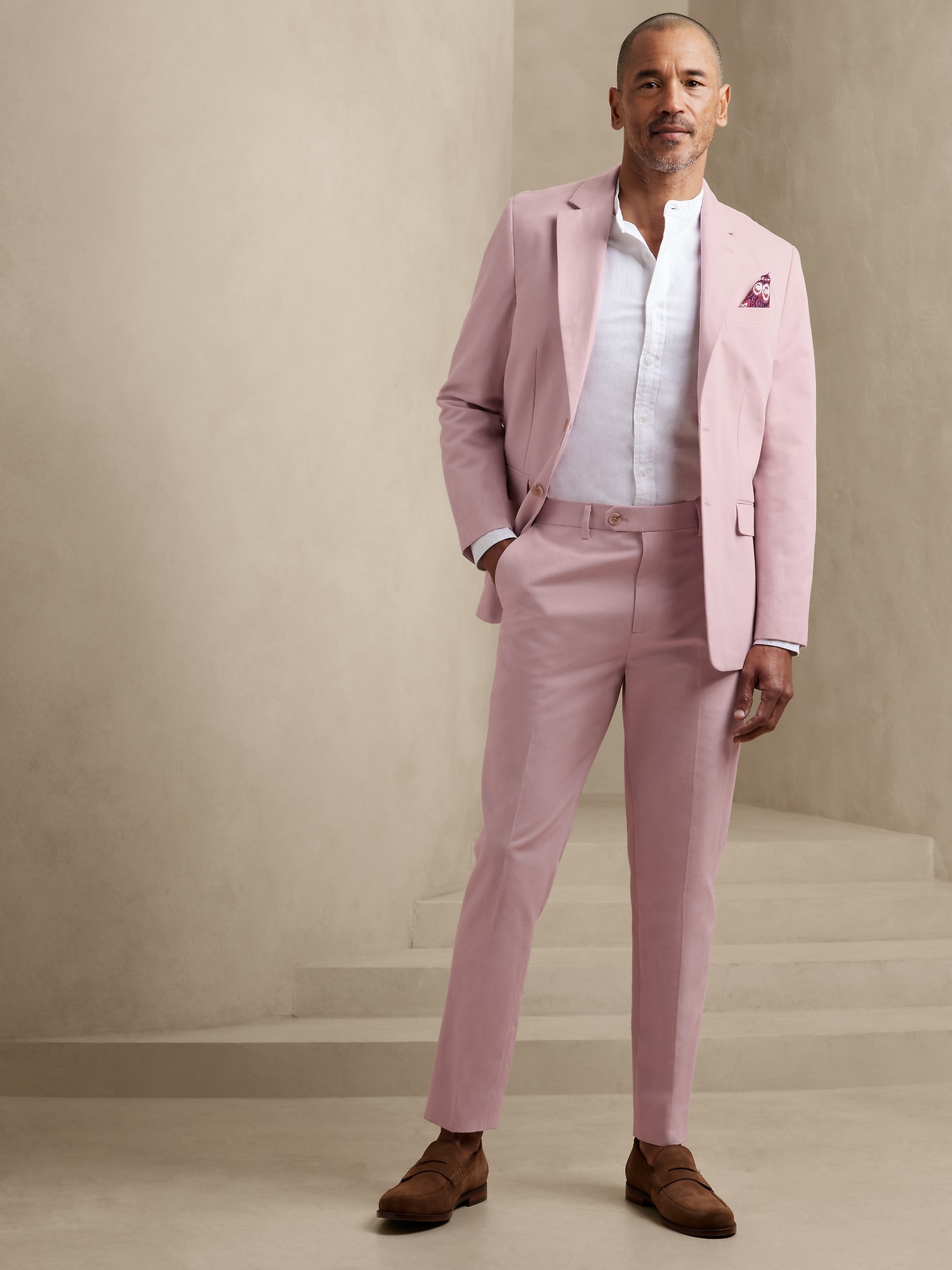Tailored-Fit Linen-Blend Suit Trouser