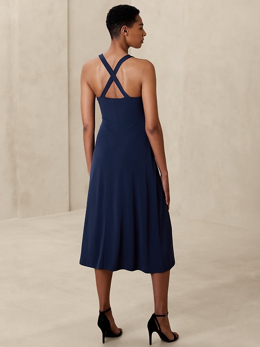 Double Layer Knit Midi Dress | Banana Republic Factory