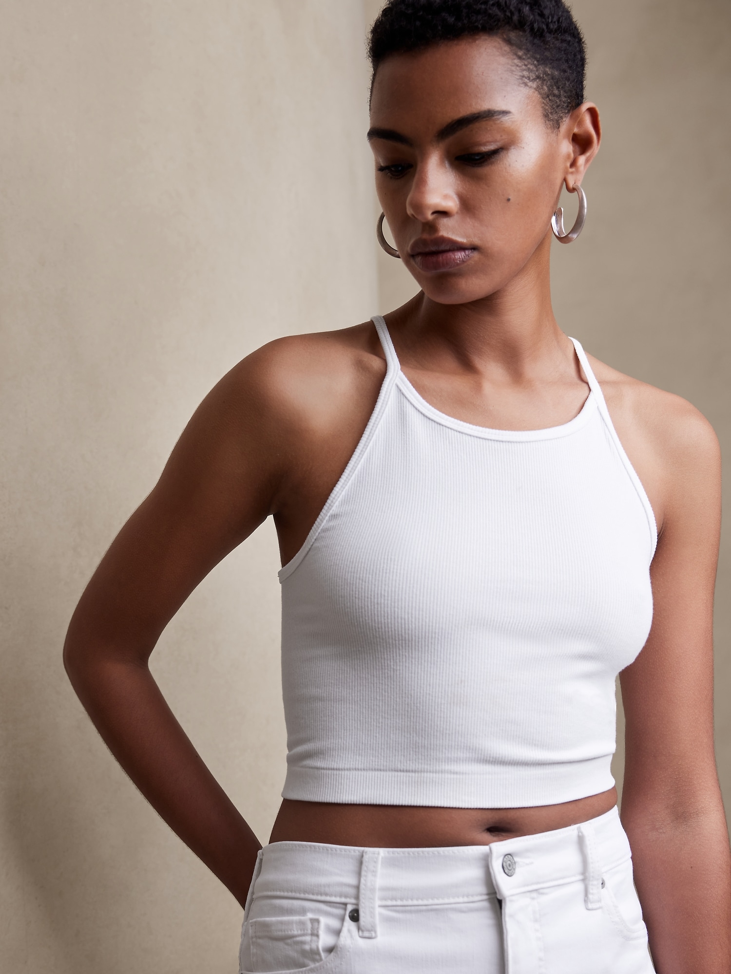 Seamless Ribbed Cropped Tank