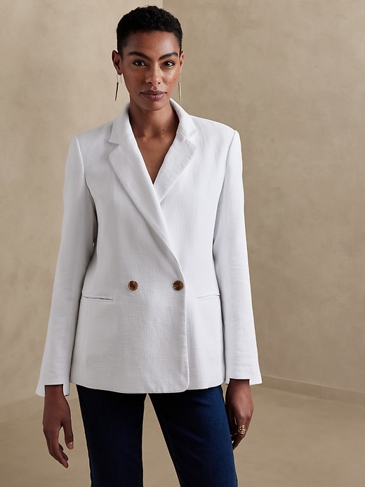 Lightweight cotton blazer on sale womens