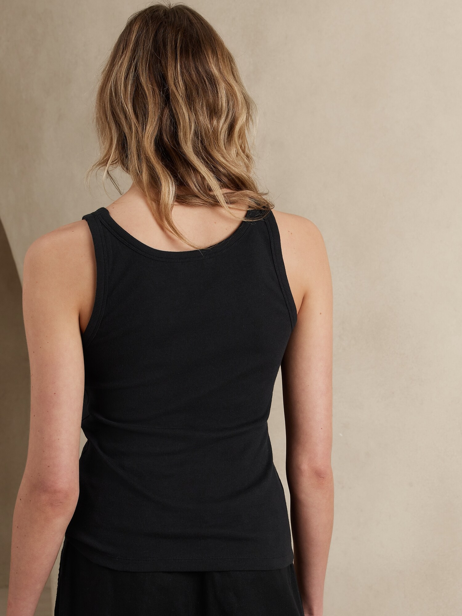 Double ScoopNeck Ribbed Tank Banana Republic Factory