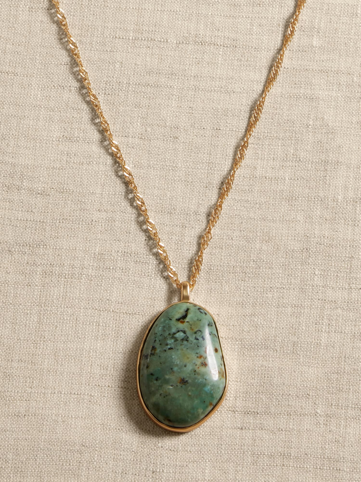 Moss Turquoise Pendant Necklace