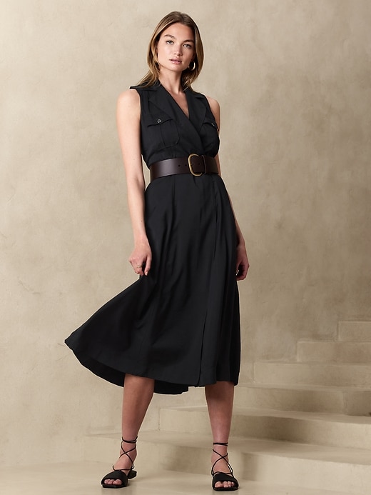 Twill Maxi Dress