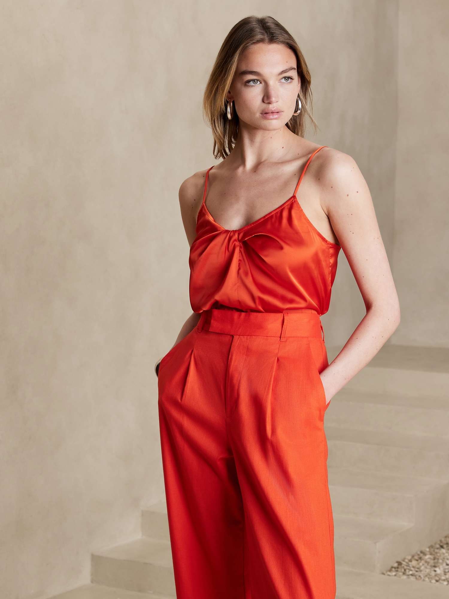 Strappy Knot-Front Camisole