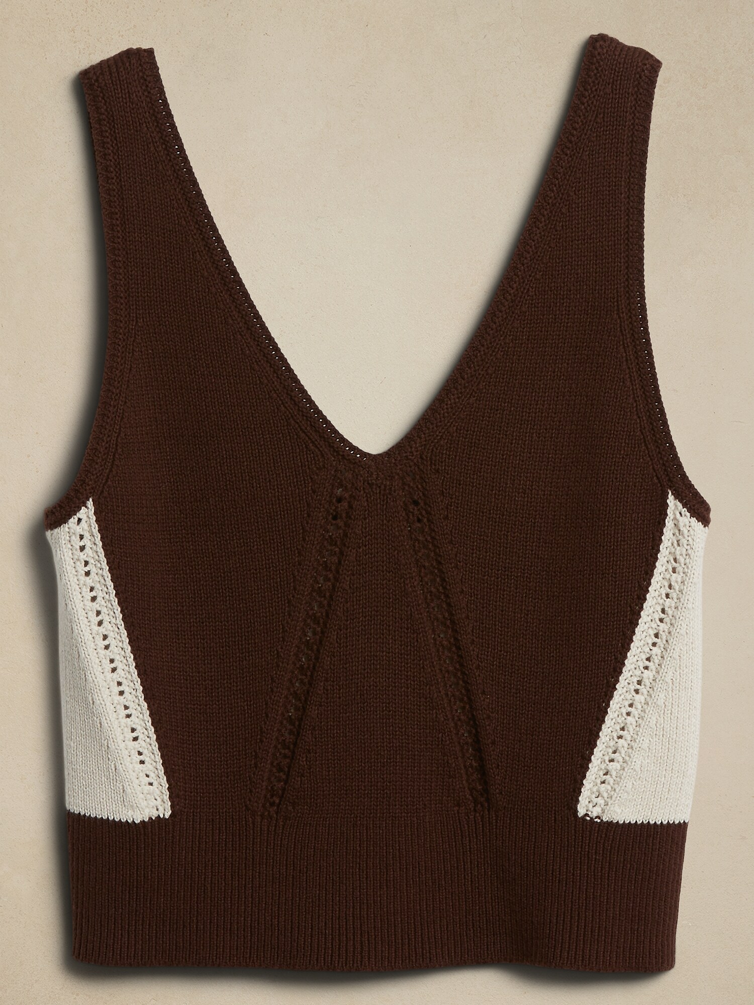 Cropped Textured Sweater Tank