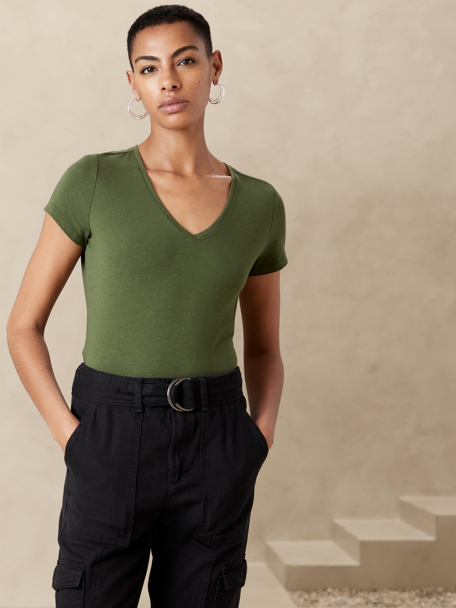 Banana Republic Factory Timeless T-Shirt (Size XS-XL, Tree Grove)