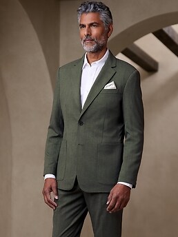 Tailored-Fit Herringbone Dobby Suit Jacket | Banana Republic