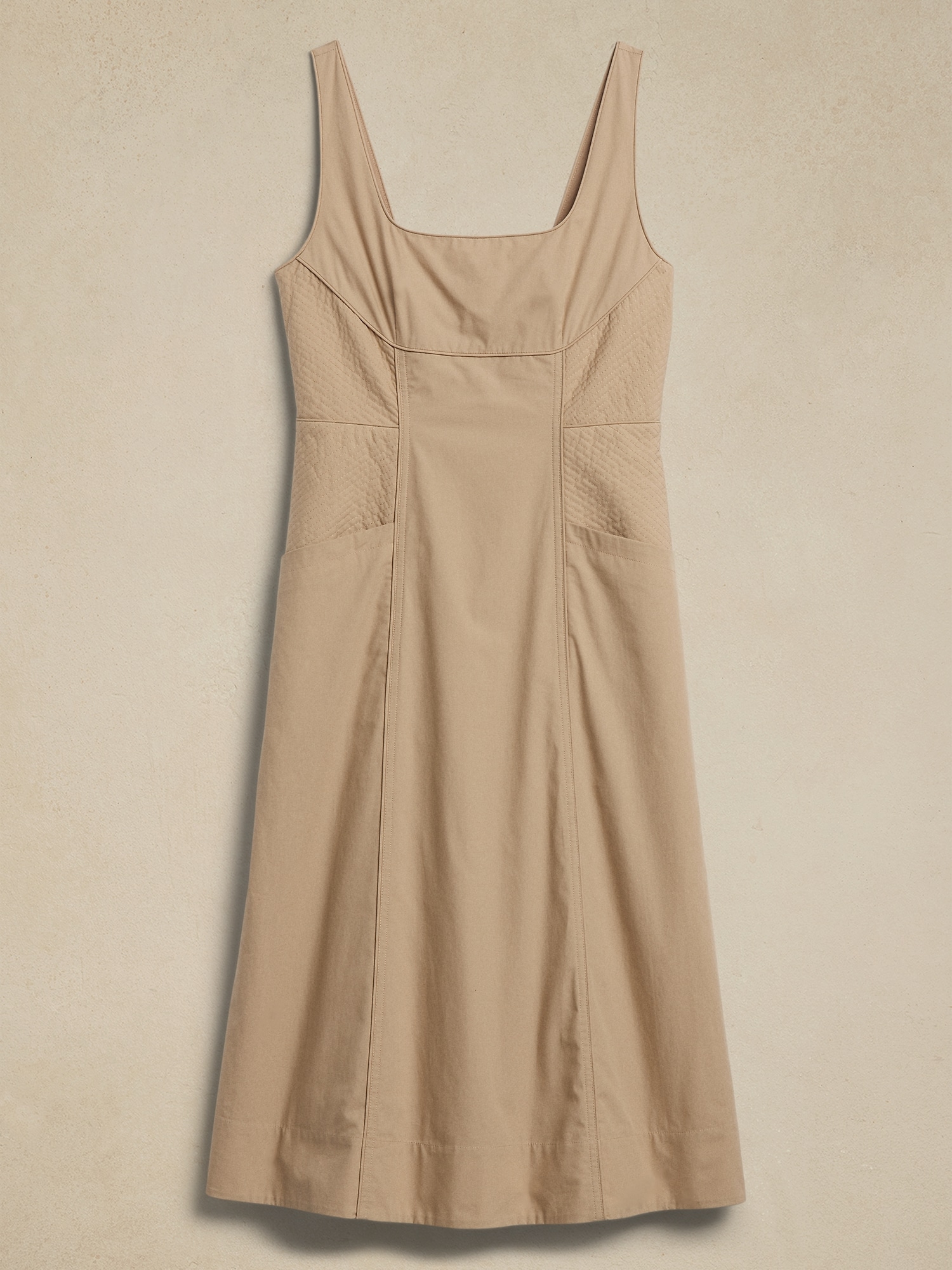 Seamed Poplin Midi Dress | Banana Republic Factory