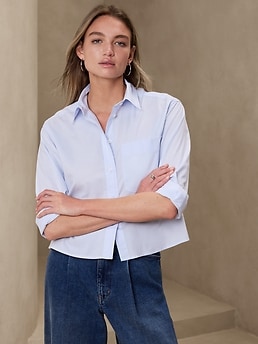 Cropped Shirt  Banana Republic Factory