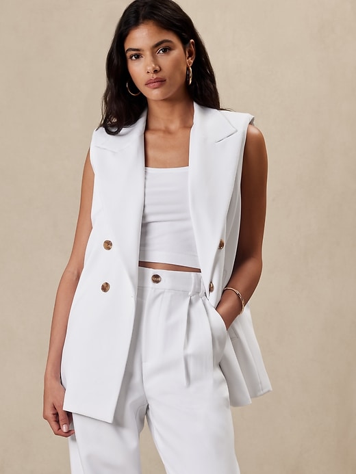 DoubleBreasted Boyfriend Vest Banana Republic Factory