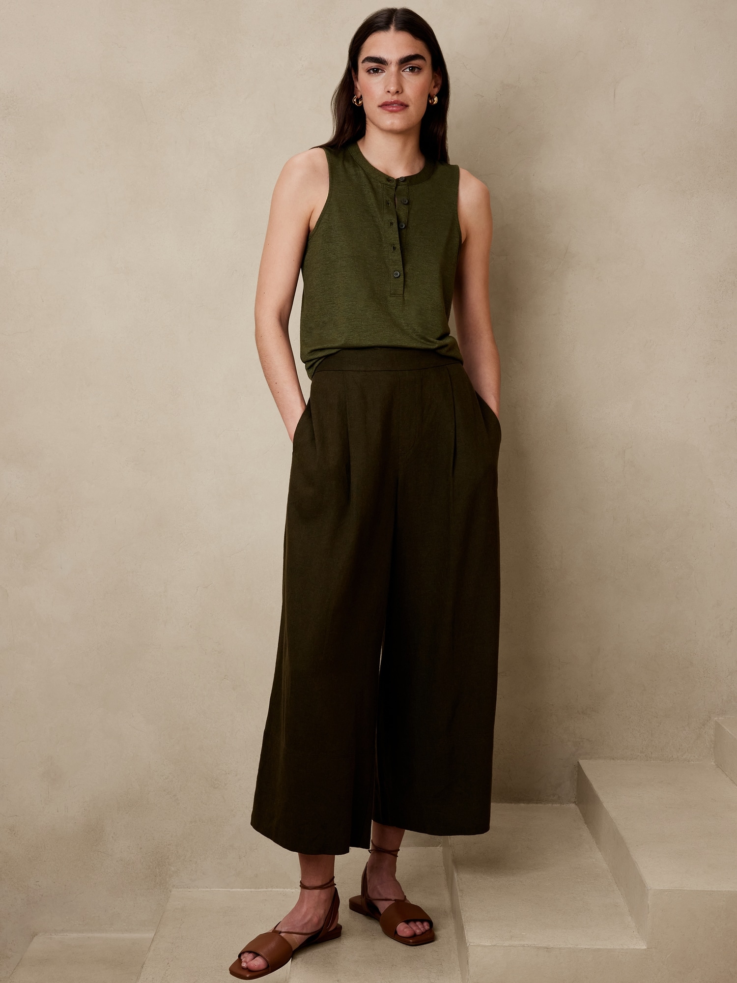 Satin Crepe Tank | Banana Republic Factory