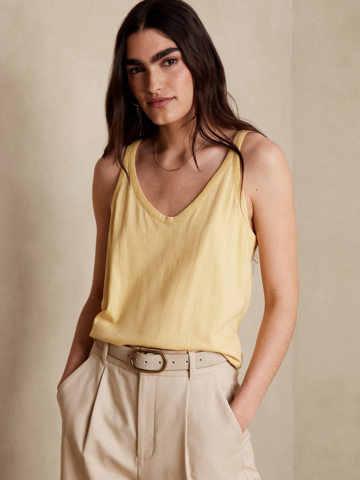 Heritage Cotton Tank Banana Republic Factory