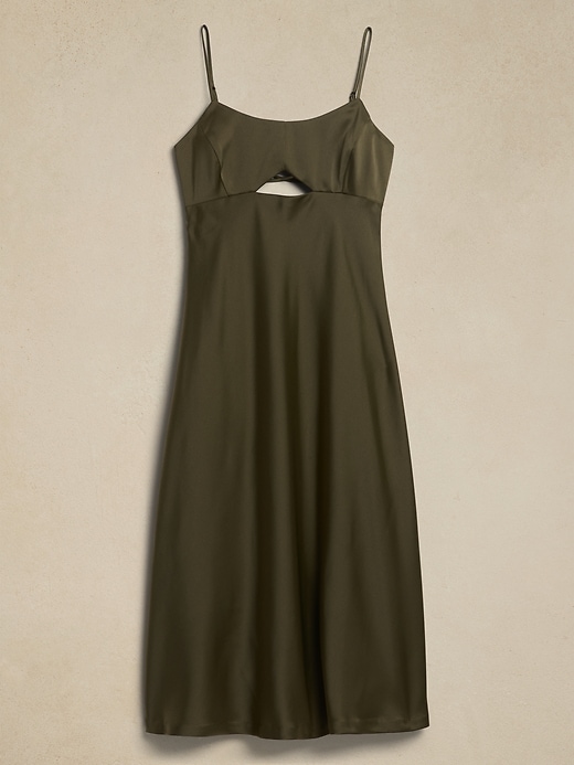 Cutout Midi Slip Dress