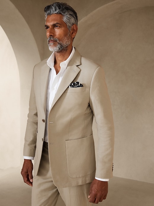 Tailored-Fit Cotton-Linen Suit Jacket | Banana Republic Factory