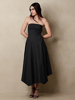Lei Strapless Black Maxi Dress