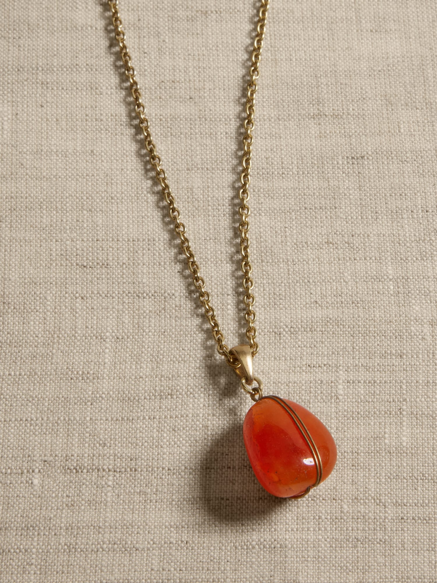 Wrapped Carnelian Necklace