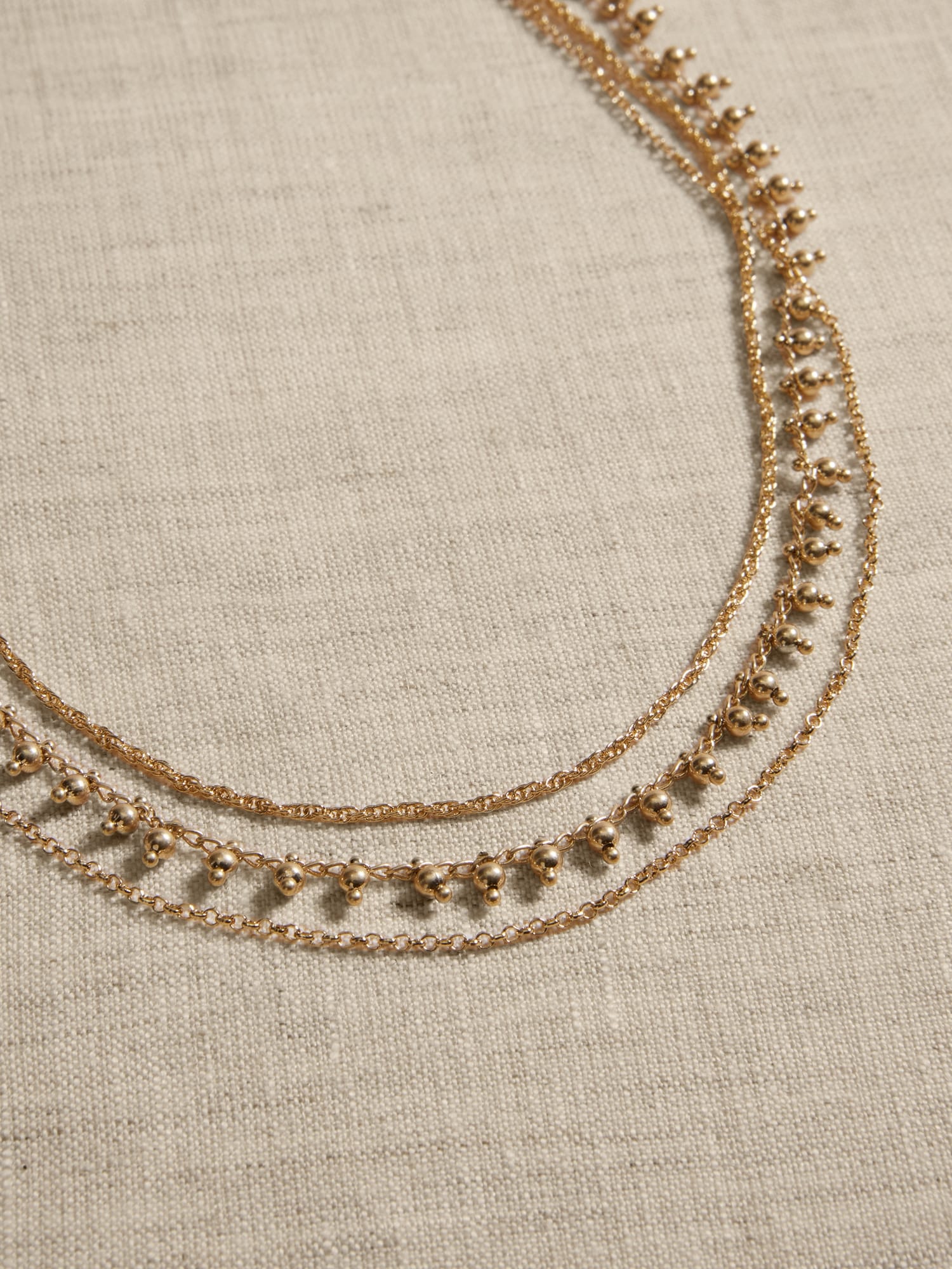 Dainty Triple Chain Necklace