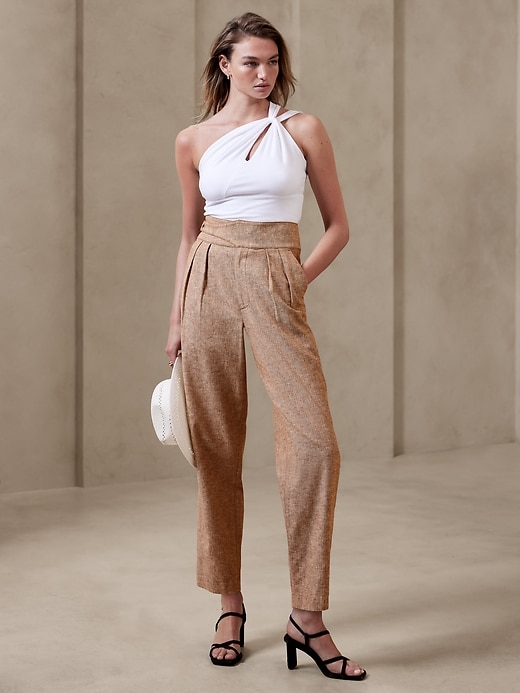 Herringbone LinenCotton Seafarer Pant Banana Republic Factory