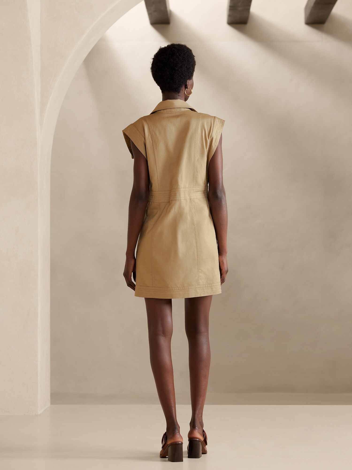 Cotton Linen Mini Dress Banana Republic Factory Cotton Linen Mini Dress Banana Republic Factory