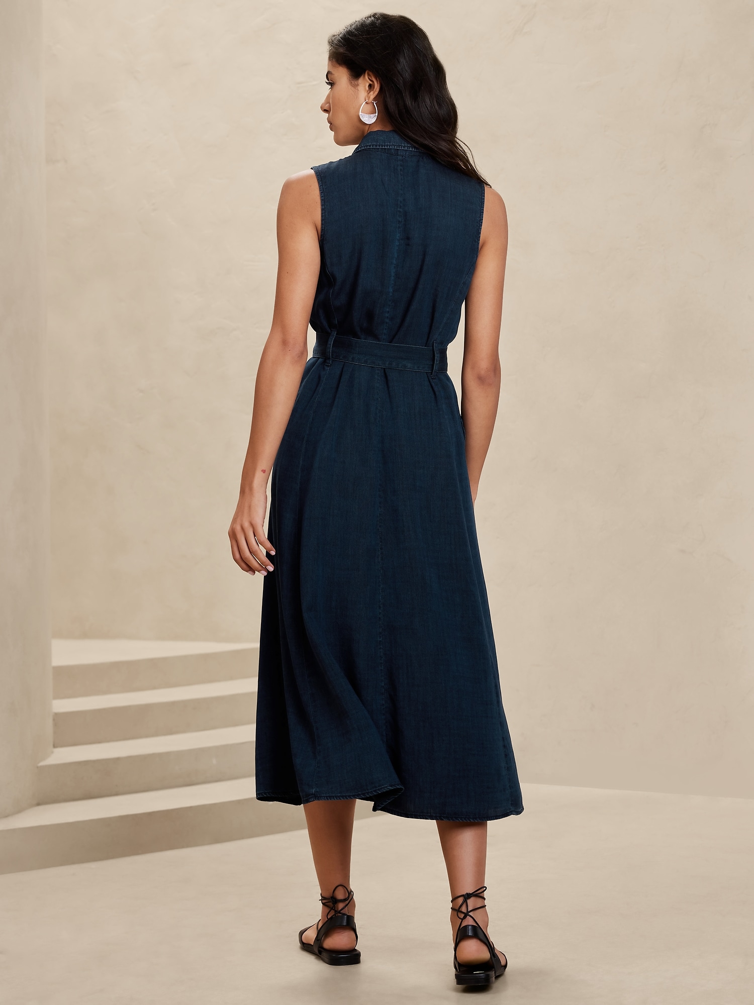 TENCEL™ Chambray Maxi Dress | Banana Republic Factory