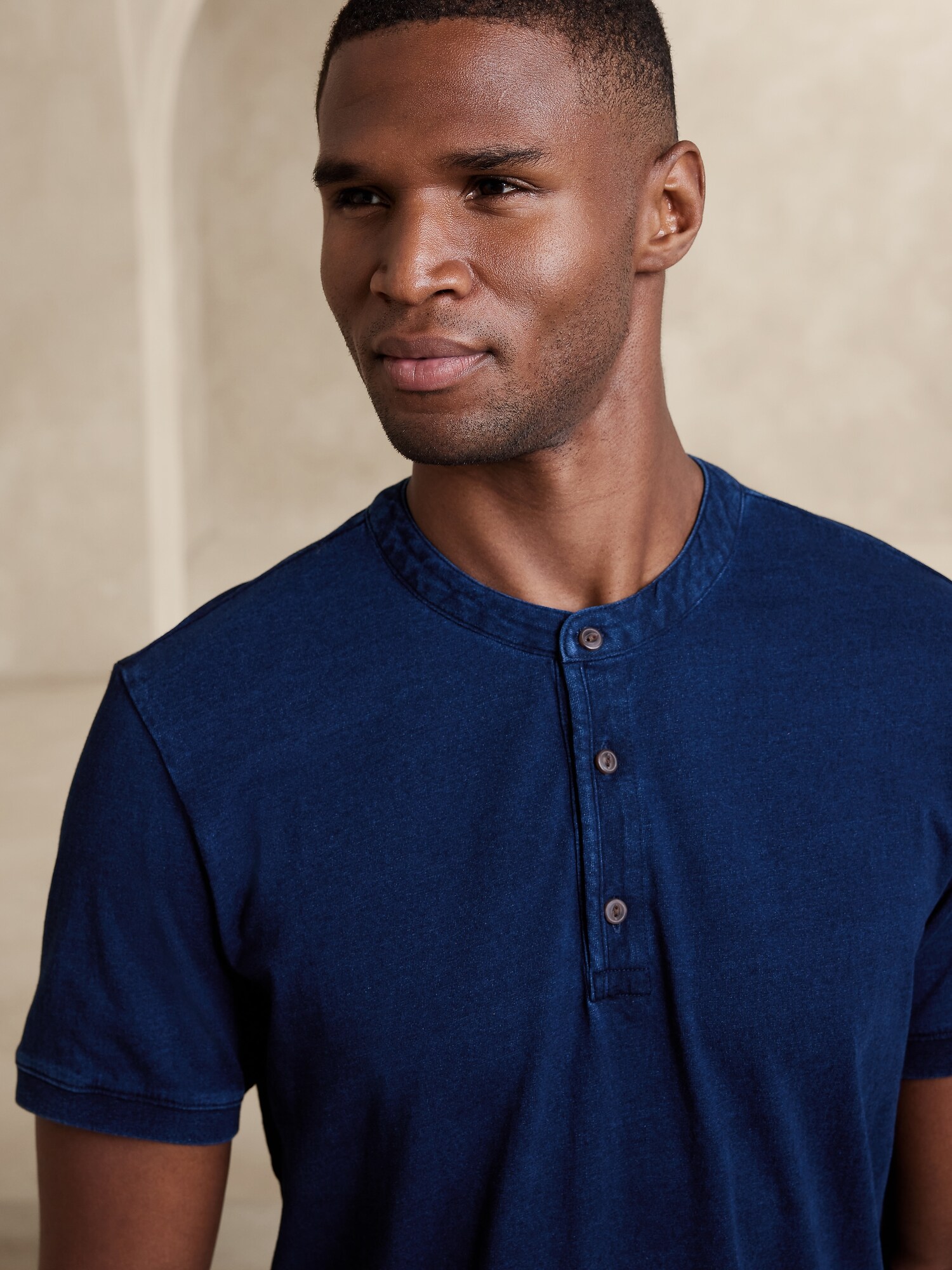 Garment-Washed Henley