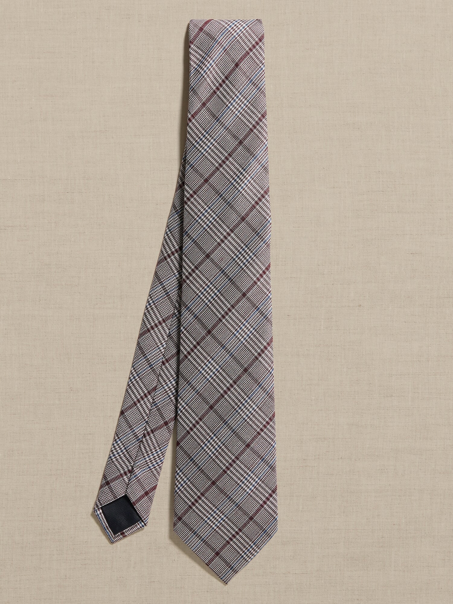 Silk-Blend Plaid Tie