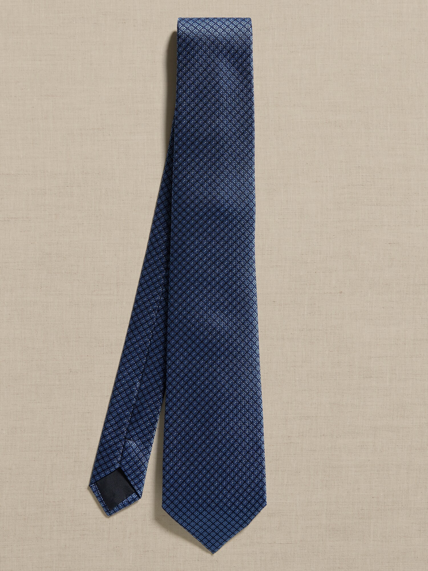 Silk-Blend Geo Tie
