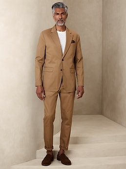 Tailored-Fit Chino Suit Jacket | Banana Republic Factory