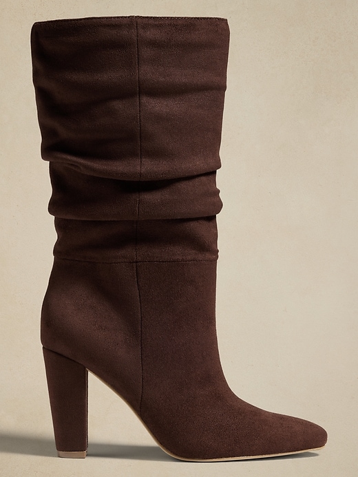 Tan leather hot sale slouch boots