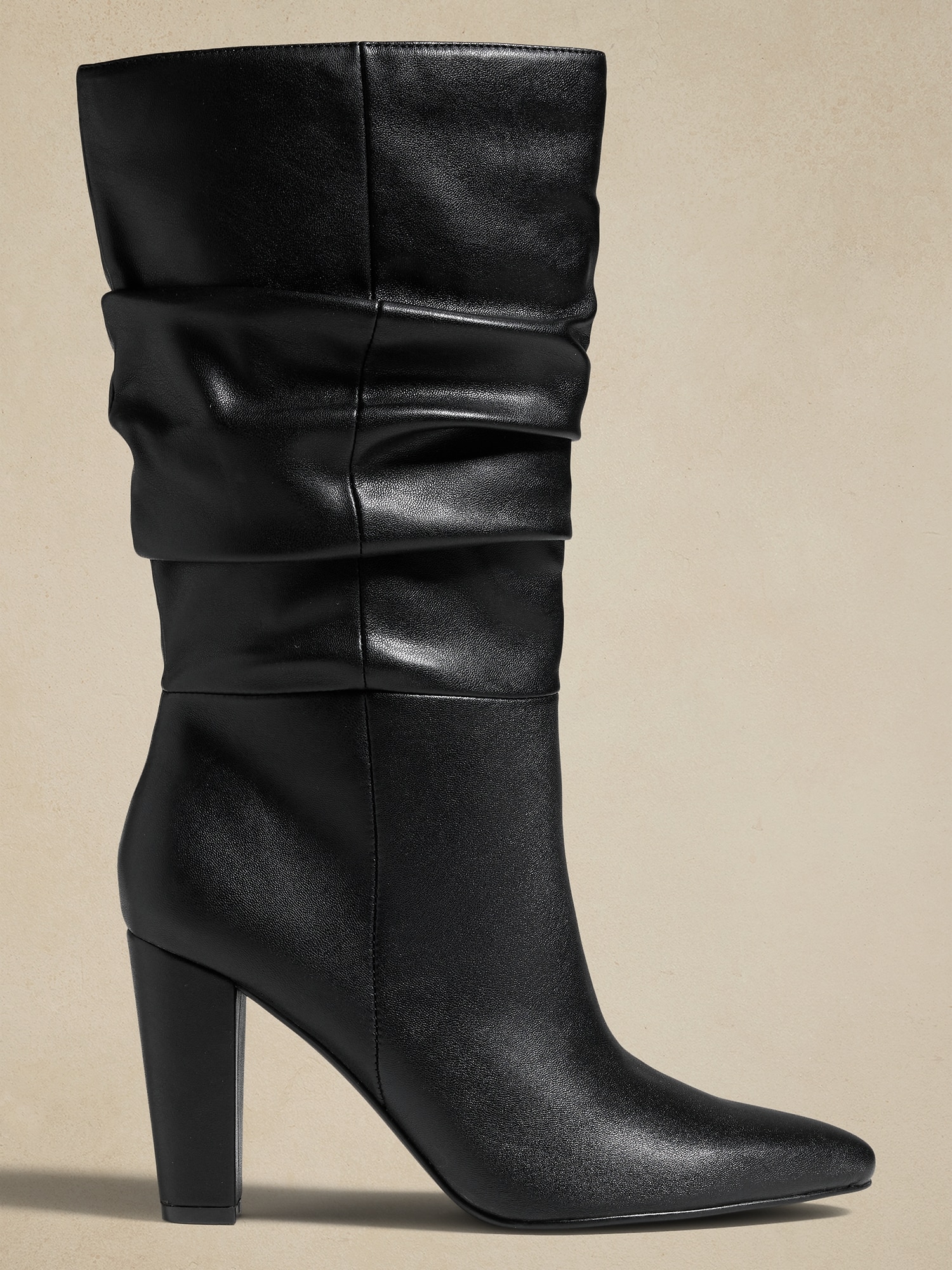 Vegan Leather Slouchy Boot