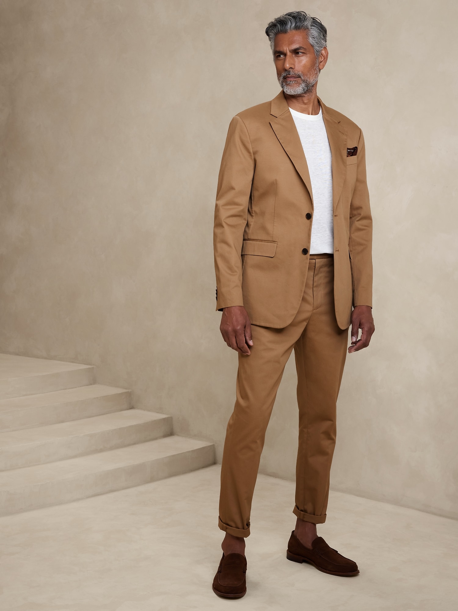 Tailored-Fit Chino Suit Trouser