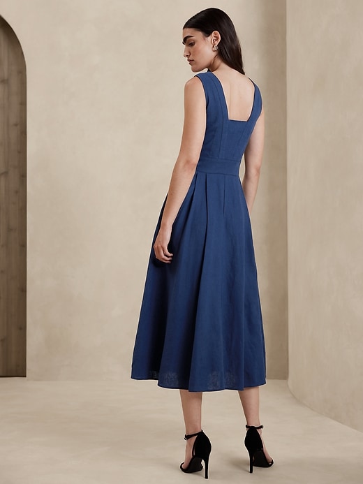 Linen-Blend Maxi Dress | Banana Republic Factory