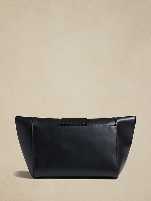 Leather Tab Oversized Clutch | Banana Republic Factory