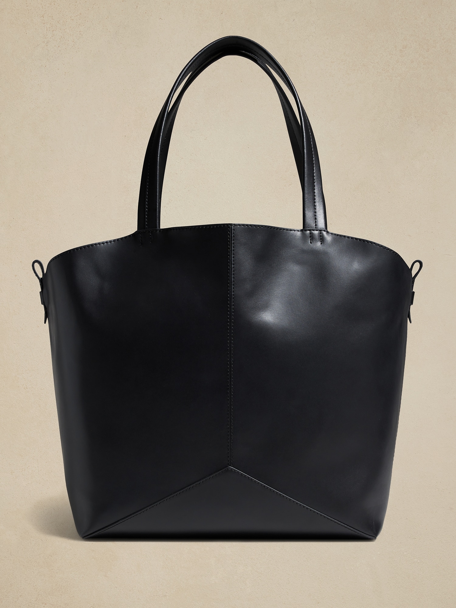 Leather Pieced Wing Tote