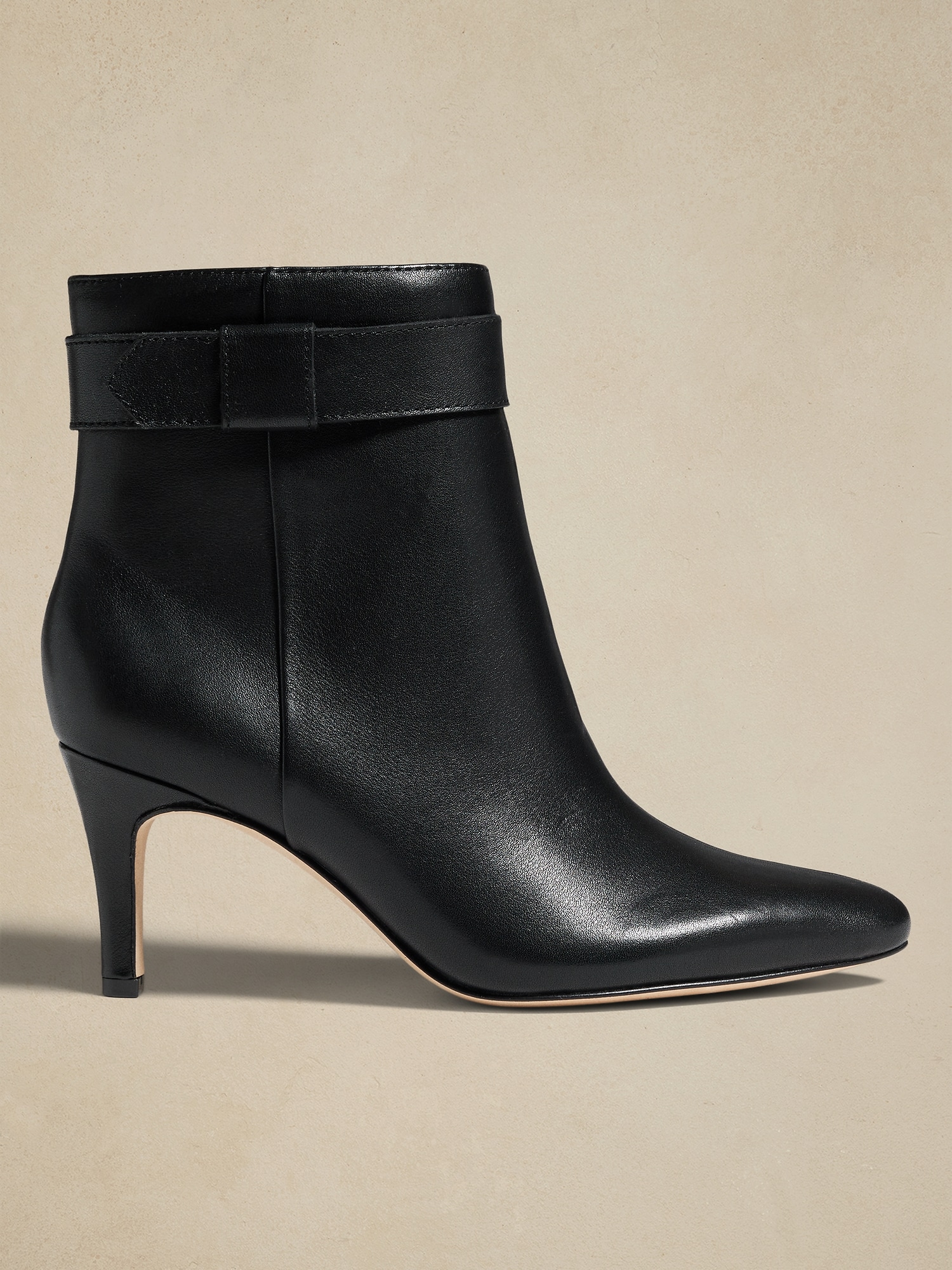 leather dress bootie
