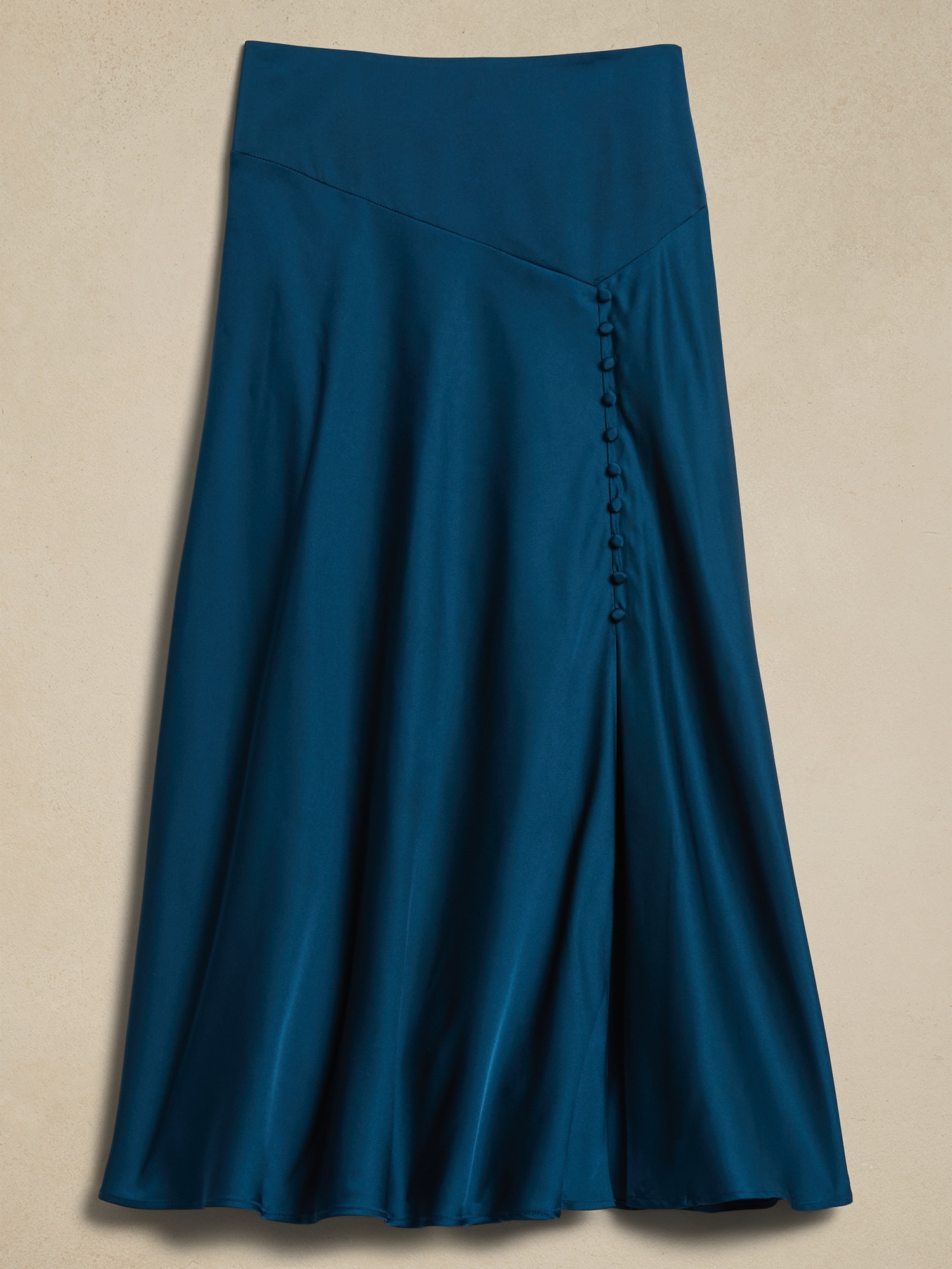 Covered Button Maxi Skirt