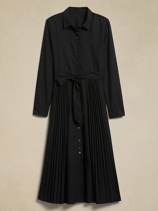 banana republic factory pleated midi dress Linen-Blend Pleated-Waist Midi Dress