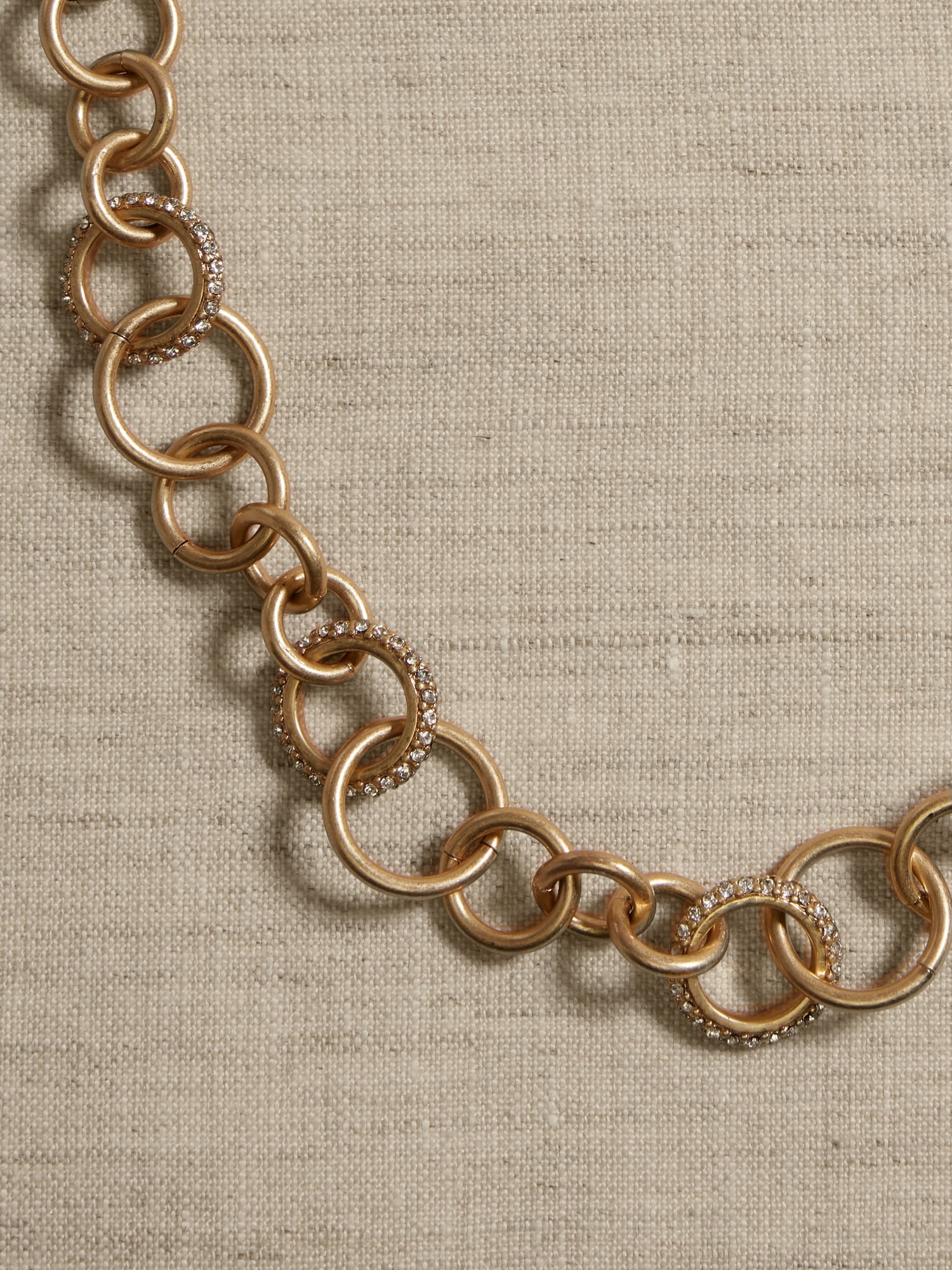 Circular Pave Link Necklace