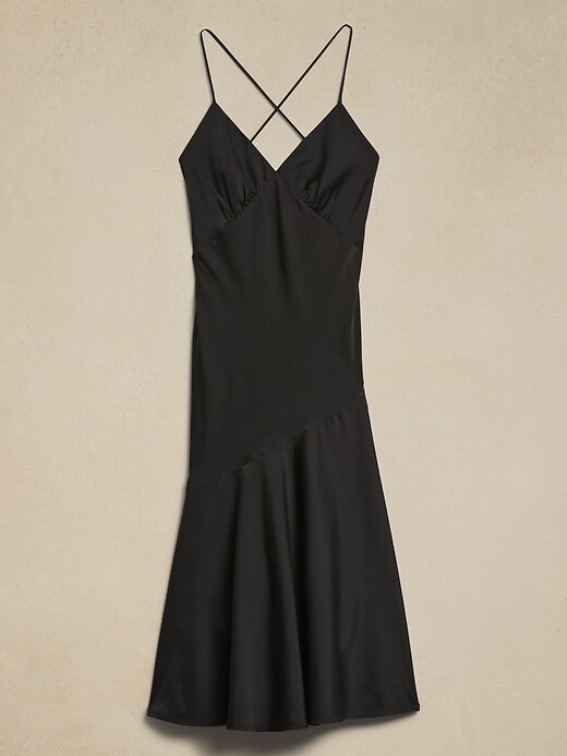 Asymmetrical Seam Midi Slip Dress | Banana Republic Factory Asymmetrical Seam Midi Slip Dress | Banana Republic Factory