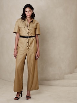 BANANA REPUBLIC バナナリパブリックJogger Jumpsuit Utility Jumpsuit | Banana Republic Factory