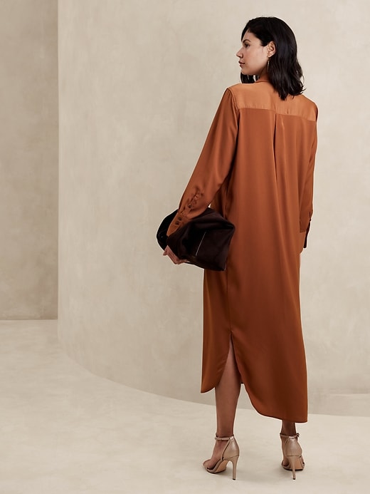 banana republic maxi shirt dress Poplin Maxi Shirtdress