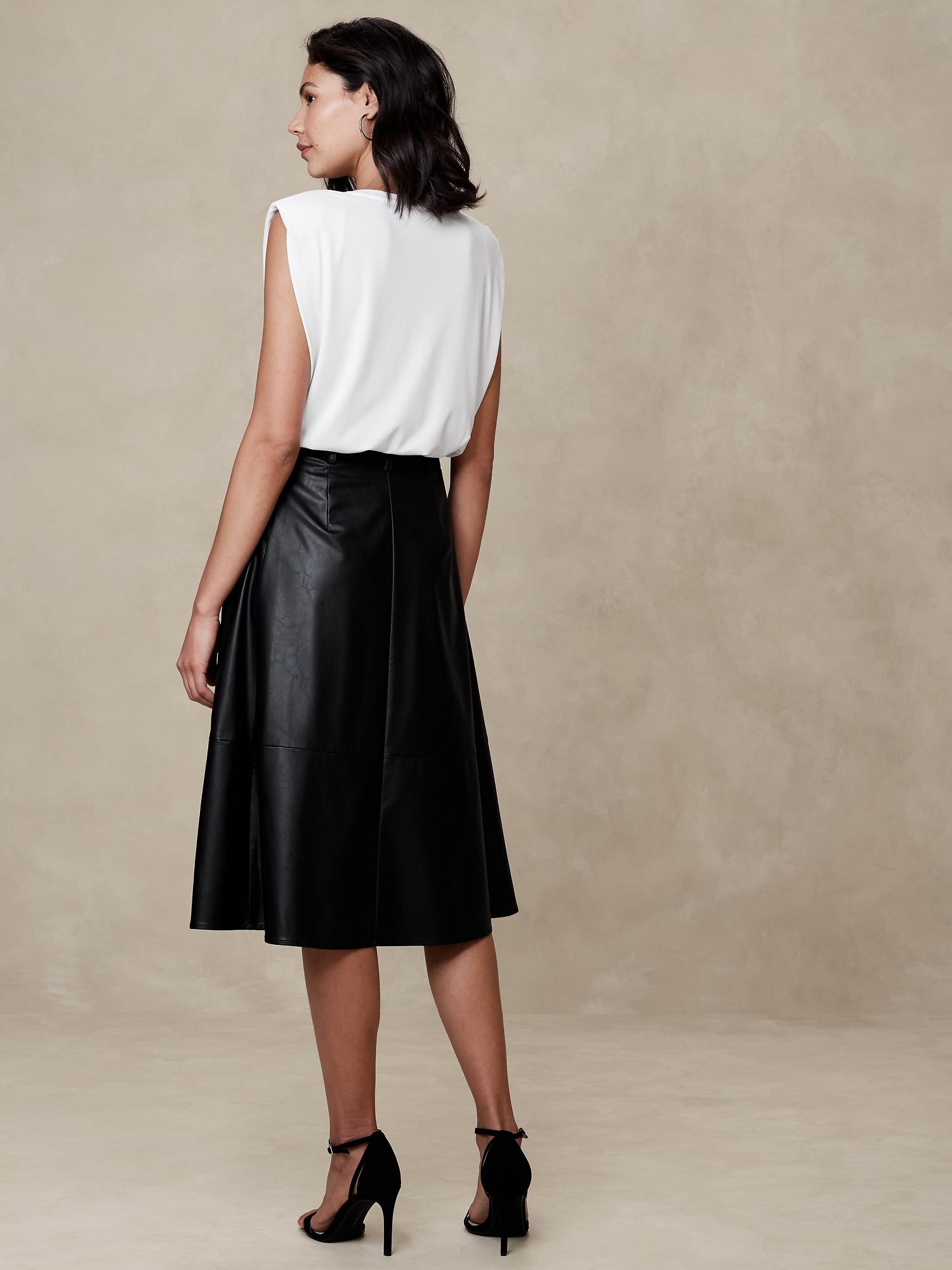 Leather Midi Skirt