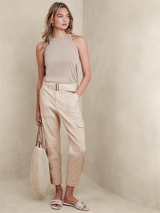 Vegan Suede High-Rise Pant