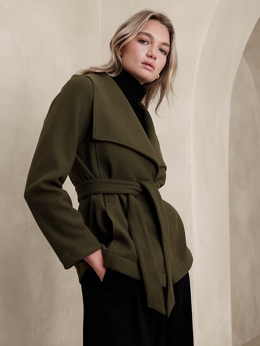Melton Tie-Waist Jacket | Banana Republic Factory