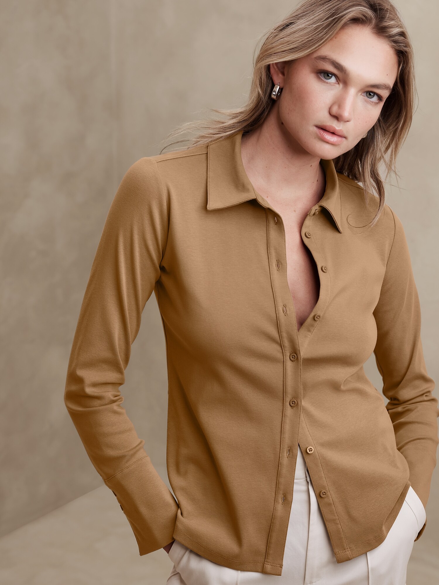 Refined Ribbed Shirt | Banana Republic Factory