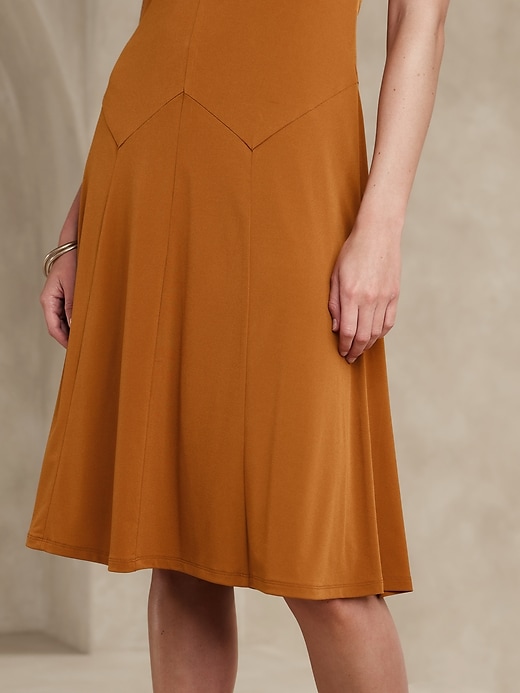 Sleeveless Drop-Waist Midi Dress | Banana Republic Factory