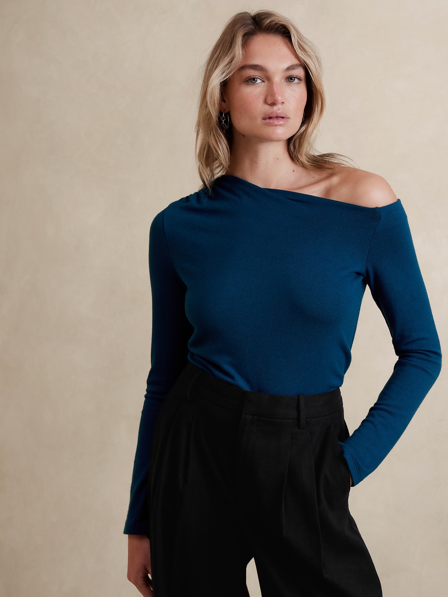 Soft Luxe Off-Shoulder T-Shirt