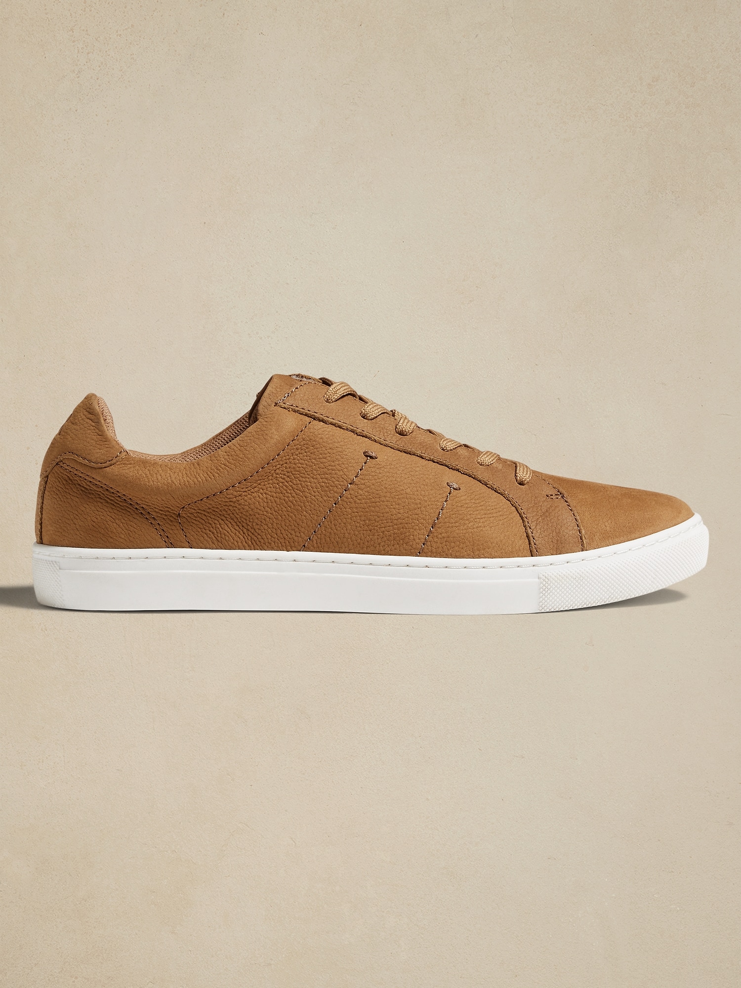 Tumbled Leather Lace-Up Sneaker