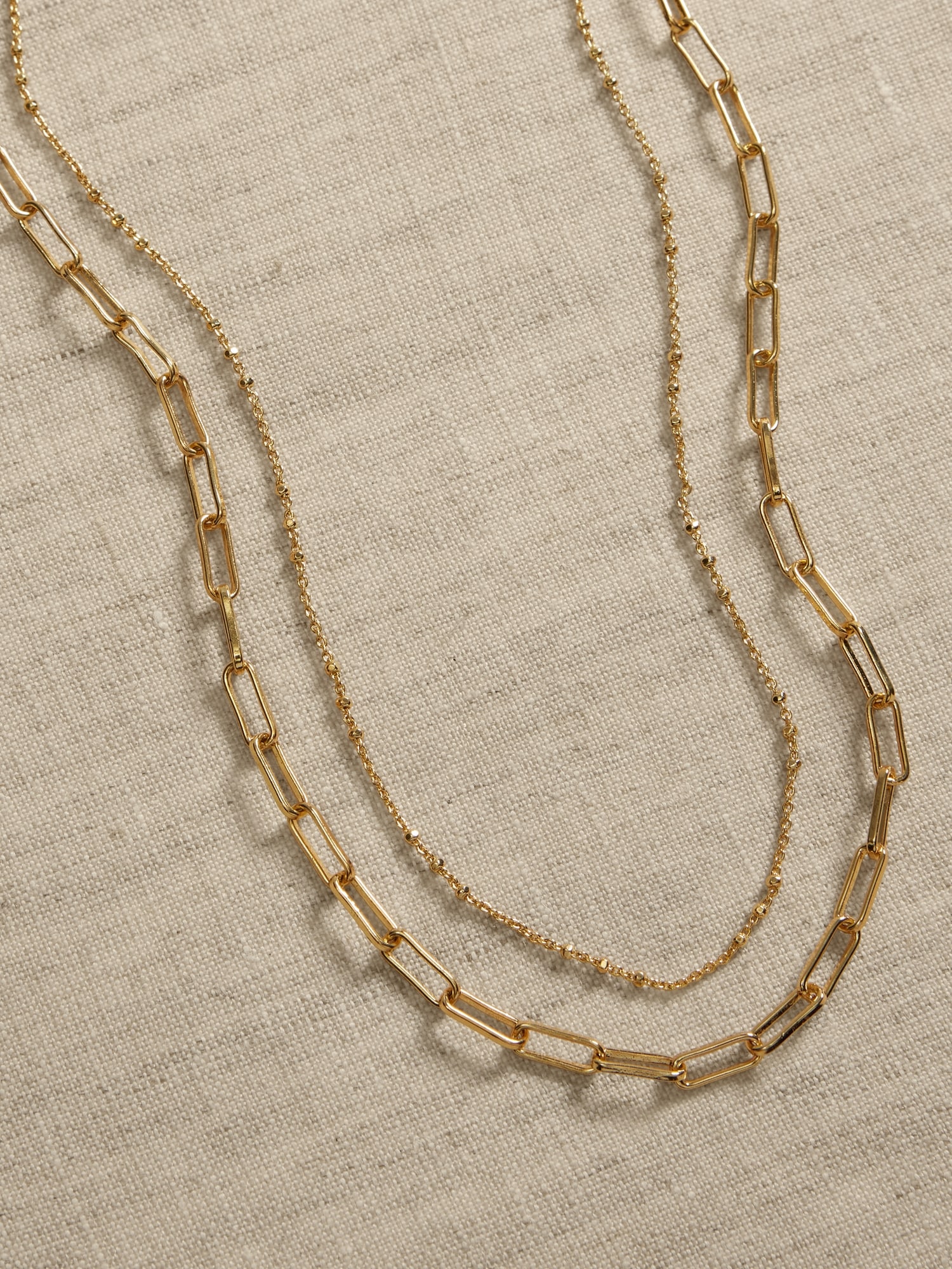 14k Gold Plated Paperclip Necklace
