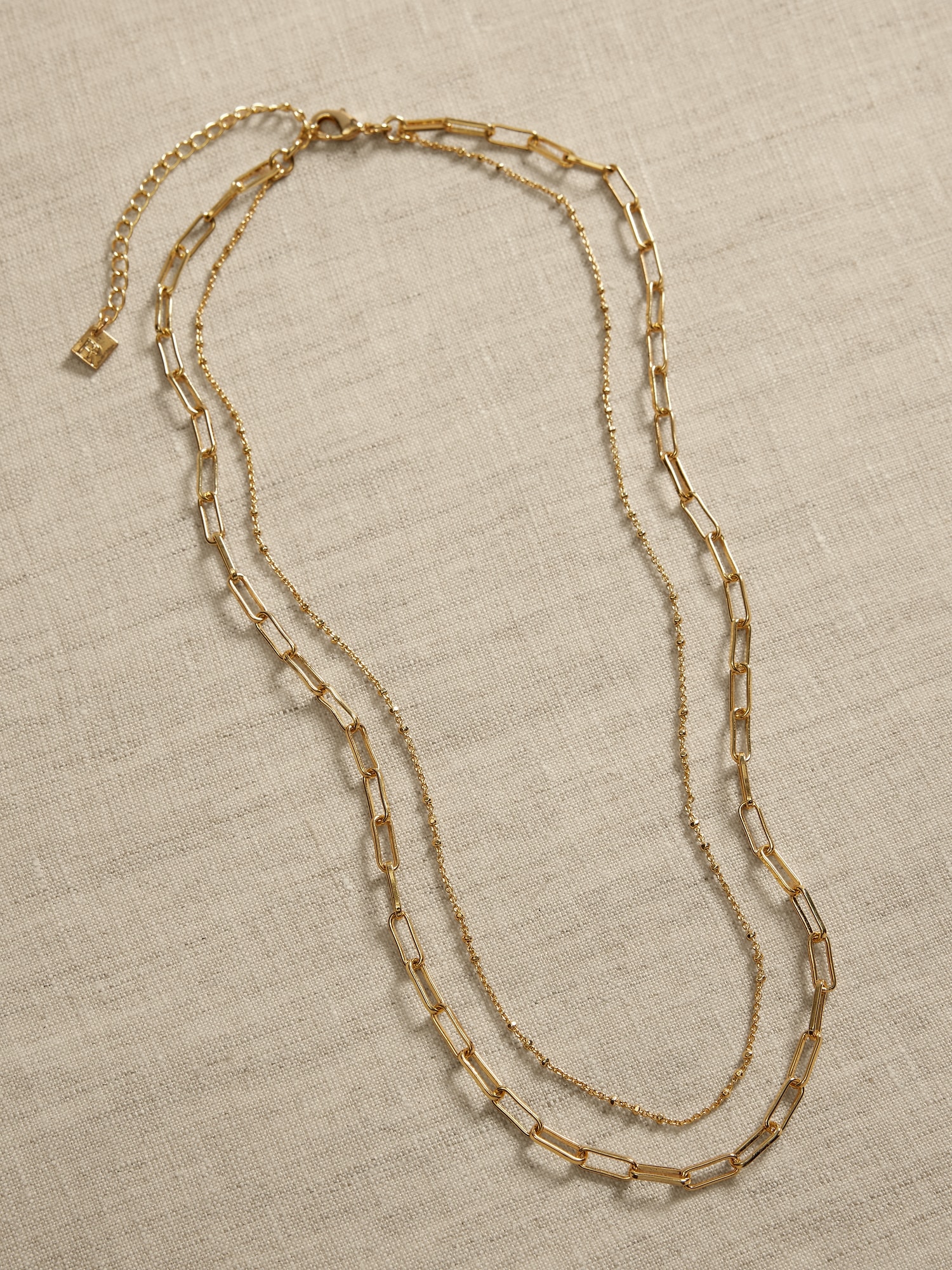 14k Gold Plated Paperclip Necklace